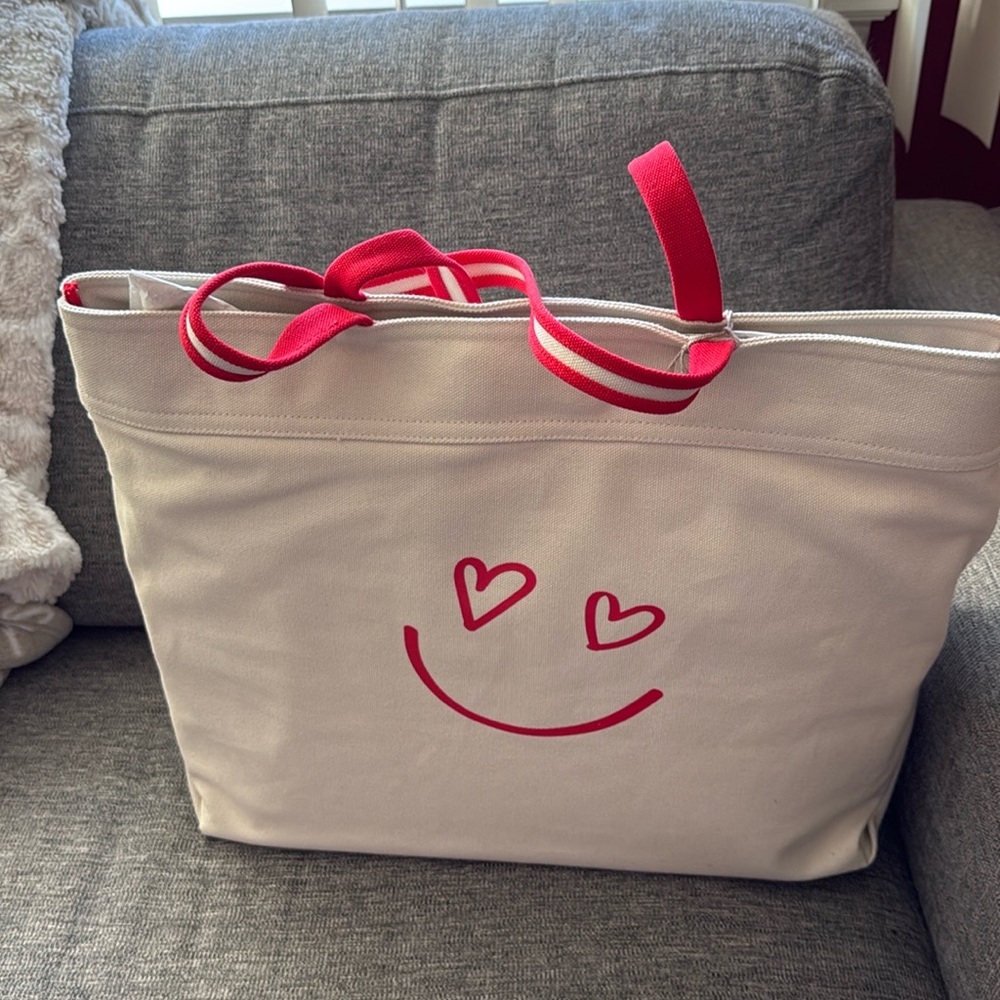 Smiley Face Large Tote Bag NWT